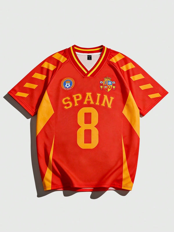 Spain #8 Football Jersey