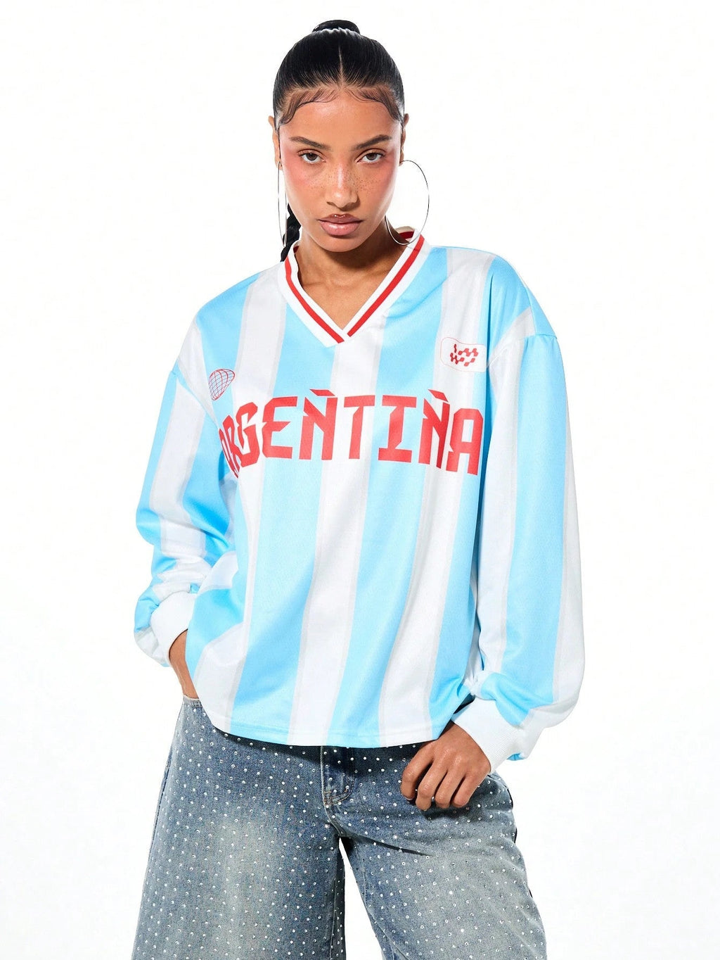 Argentina Striped Long-Sleeve Jersey