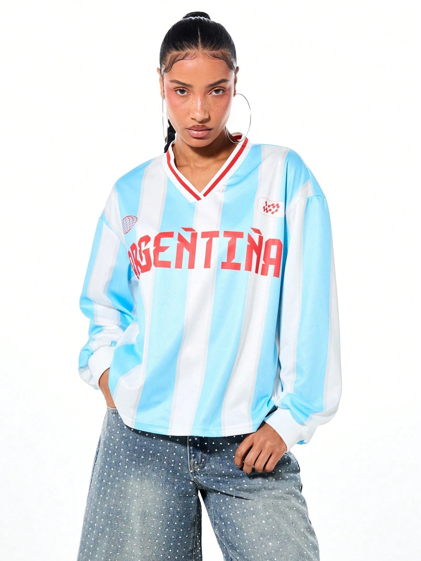 Argentina Striped Long-Sleeve Jersey