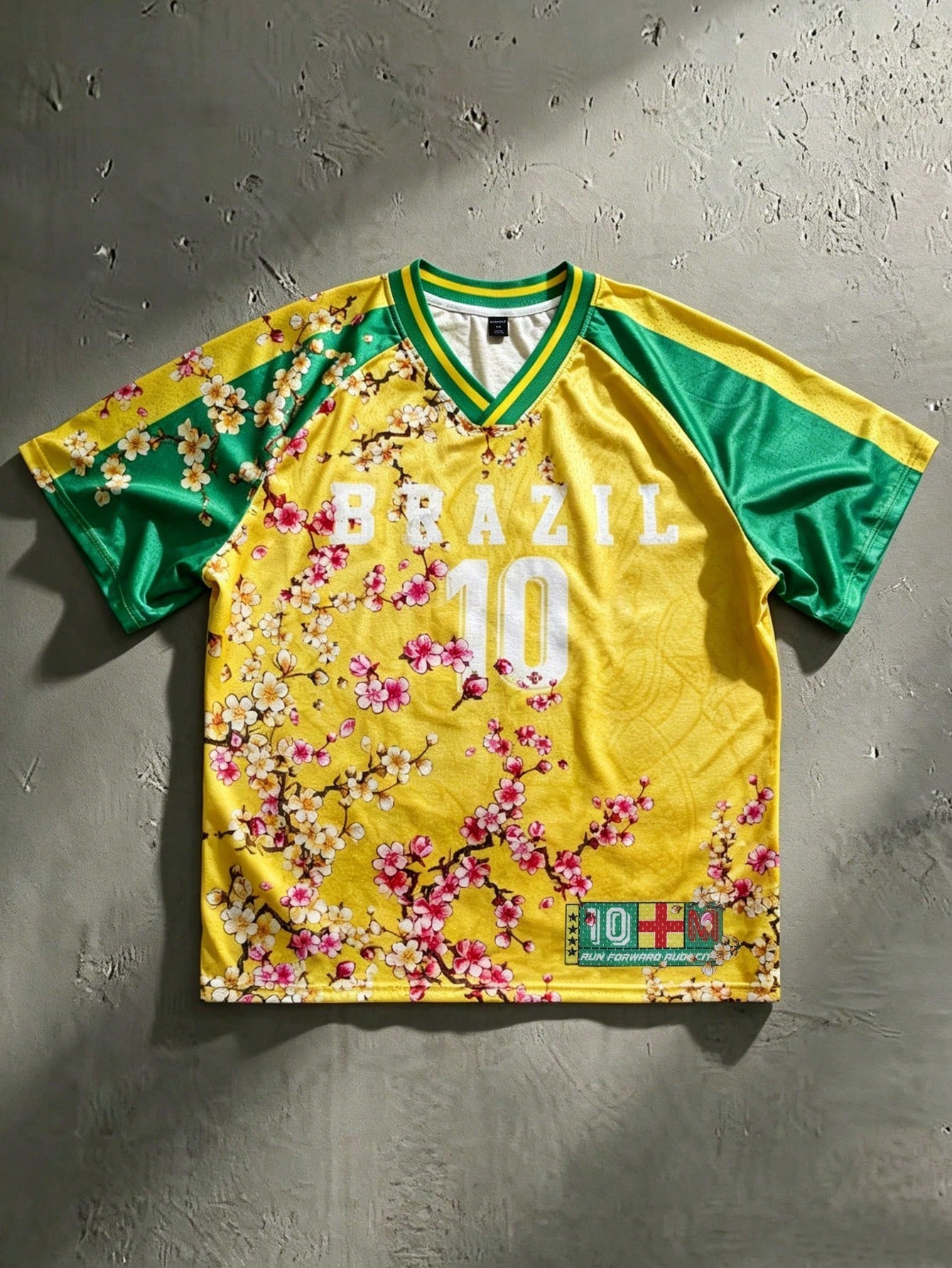 Brazil Floral Football Jersey Tee