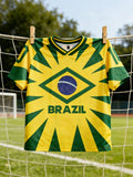 Brazil Retro Football Jersey Tee
