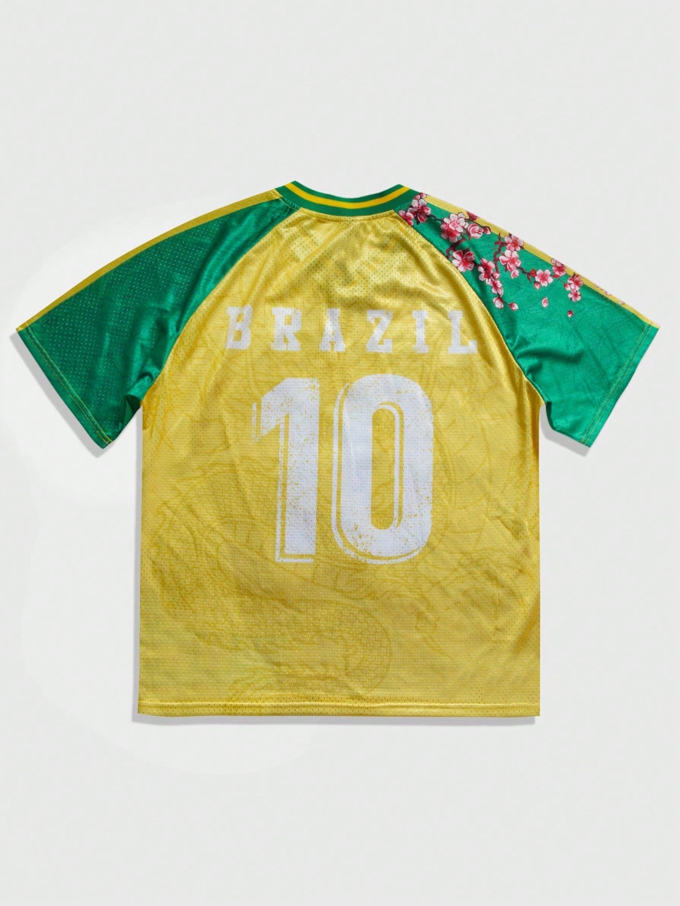 Brazil Floral Football Jersey Tee