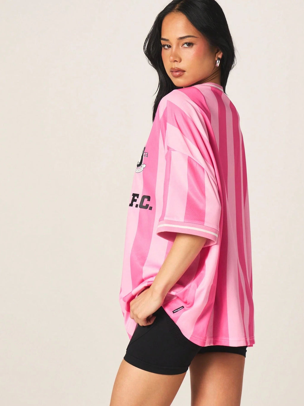 Pink Striped Football Tee — Playboy 1953