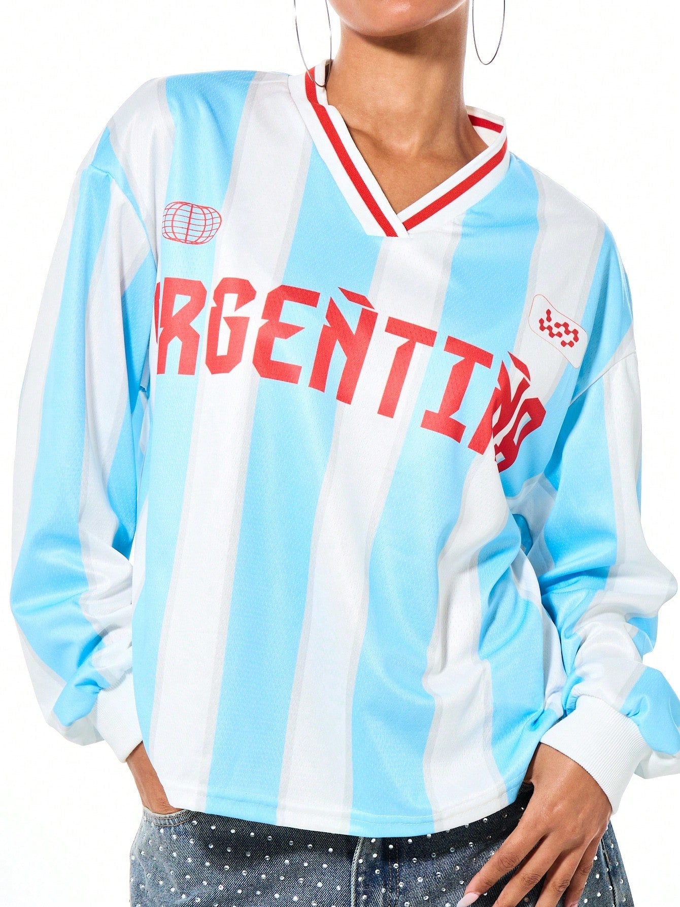 Argentina Striped Long-Sleeve Jersey