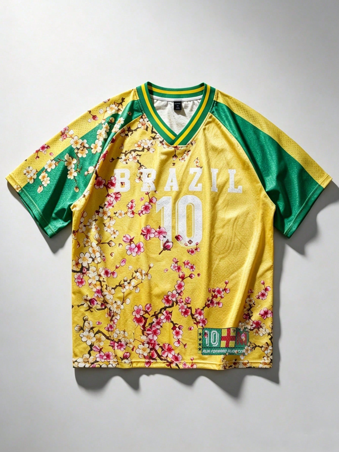 Brazil Floral Football Jersey Tee