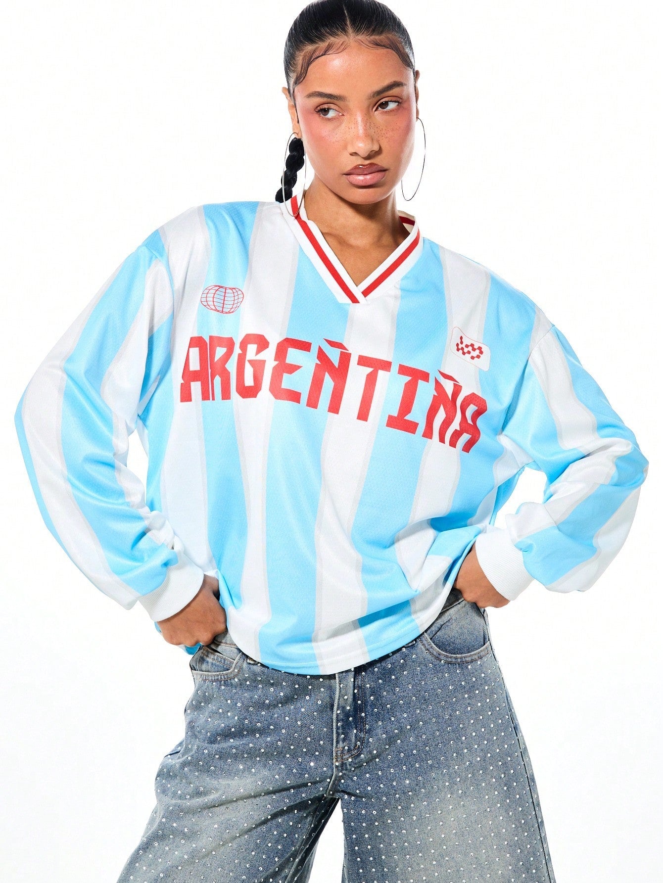 Argentina Striped Long-Sleeve Jersey