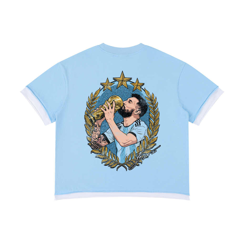 Messi Legend Argentina Dual-Tone Boxy Tee