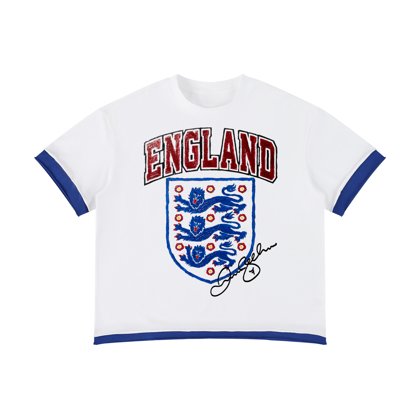 Beckham England Dual-Tone Boxy Tee
