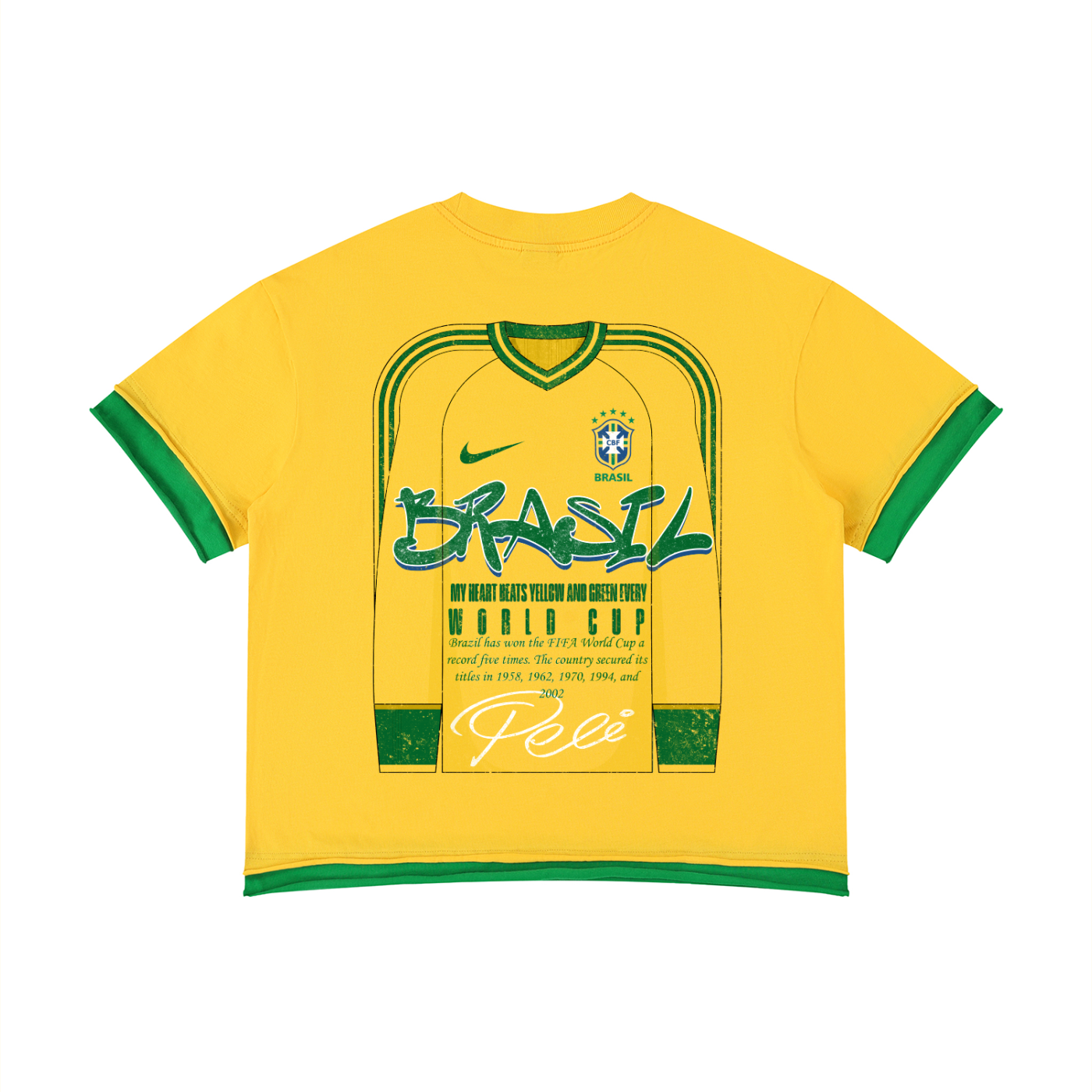 Brazil Icon Kit Tee — Yellow & Green