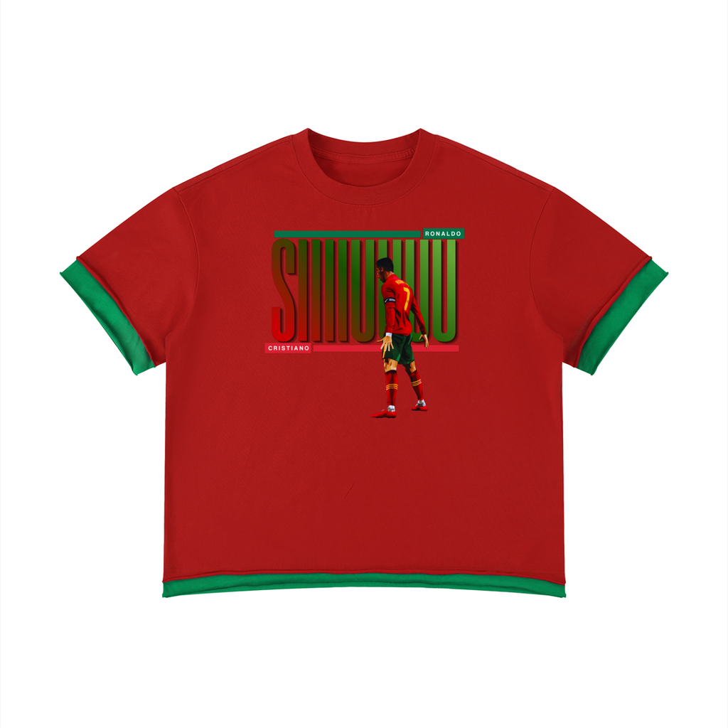 CR7 Ronaldo Portugal Bicolor Fan T-Shirt