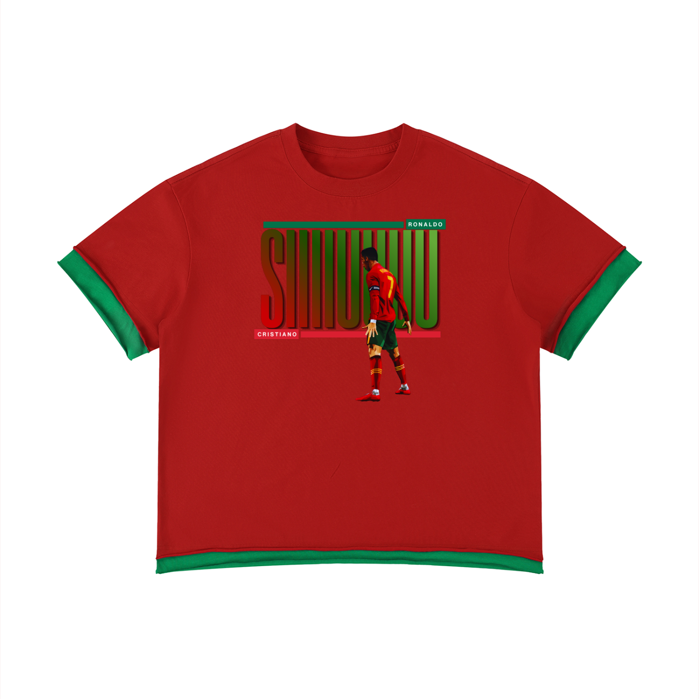 CR7 Ronaldo Portugal Bicolor Fan T-Shirt