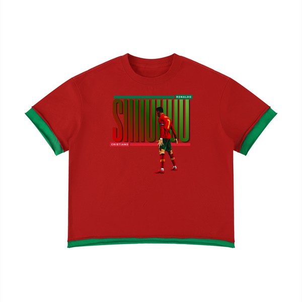 CR7 Ronaldo Portugal Bicolor Fan T-Shirt