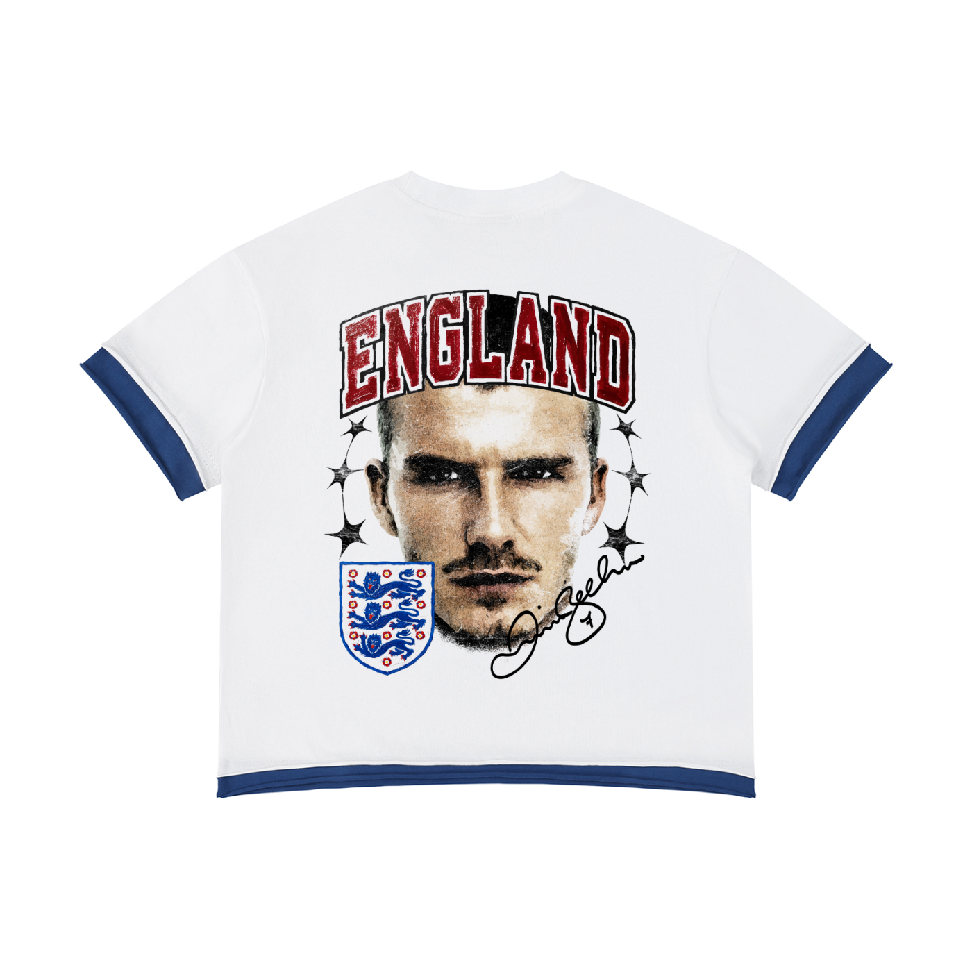 Beckham England Dual-Tone Boxy Tee