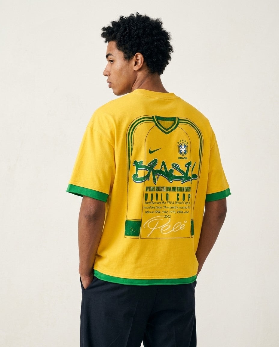 Brazil Icon Kit Tee — Yellow & Green
