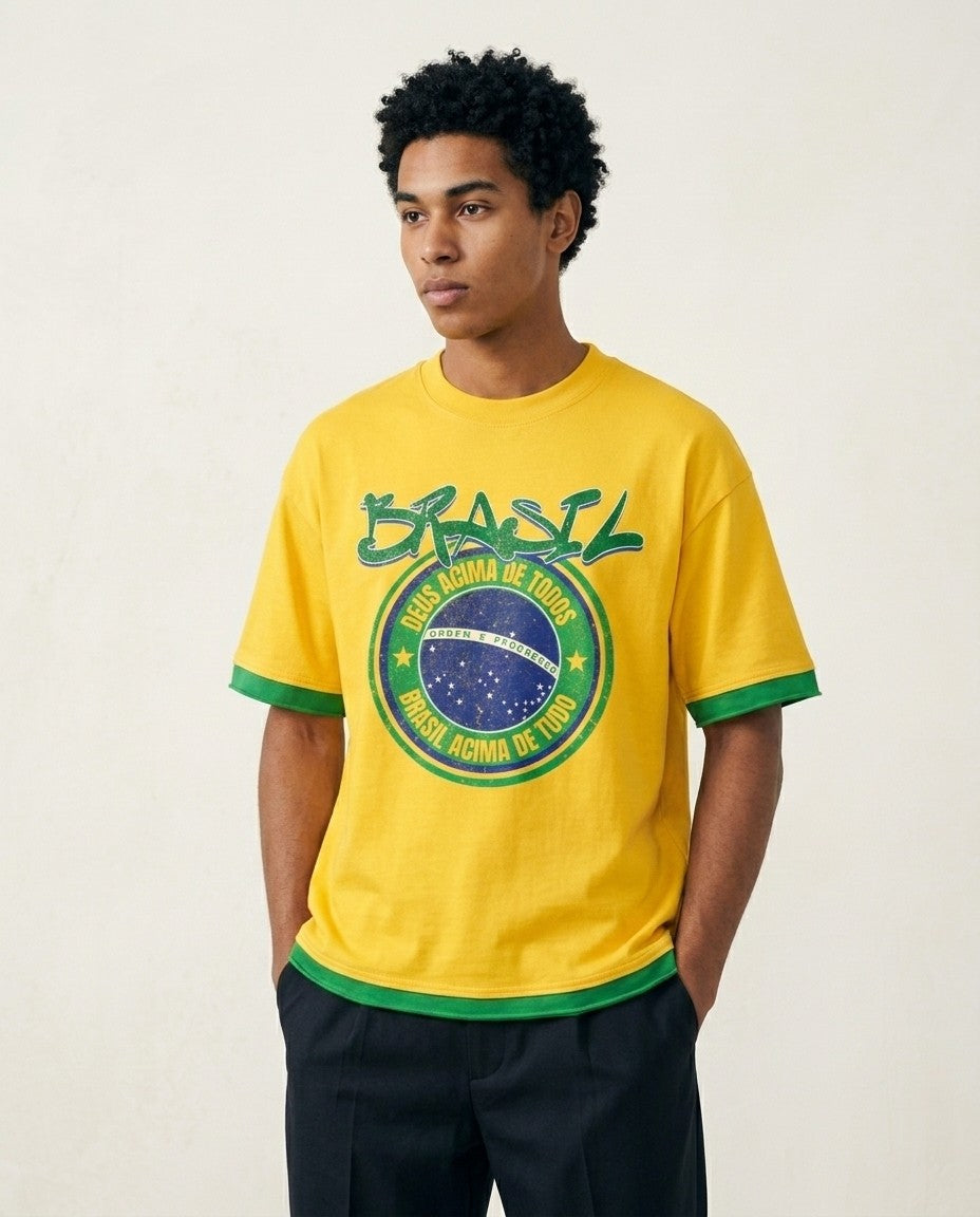 Brazil Icon Kit Tee — Yellow & Green