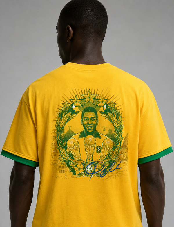 Pelé Tribute Brazil Dual-Tone Boxy Tee
