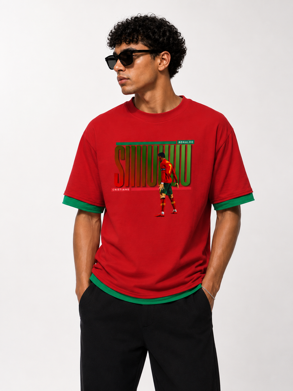 CR7 Ronaldo Portugal Bicolor Fan T-Shirt