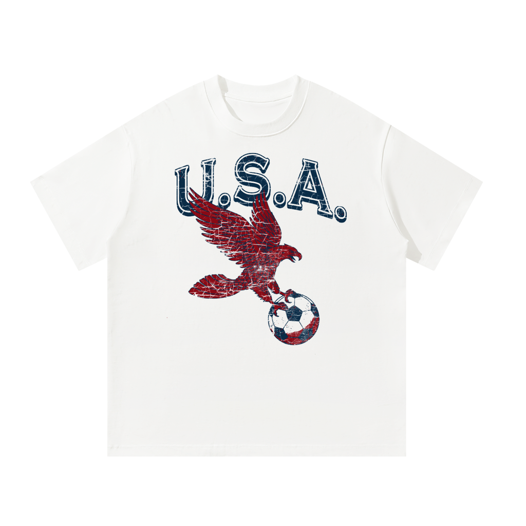 USA Hawk Soccer Fan T-Shirt — Stars & Stripes