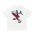 USA Hawk Soccer Fan T-Shirt — Stars & Stripes