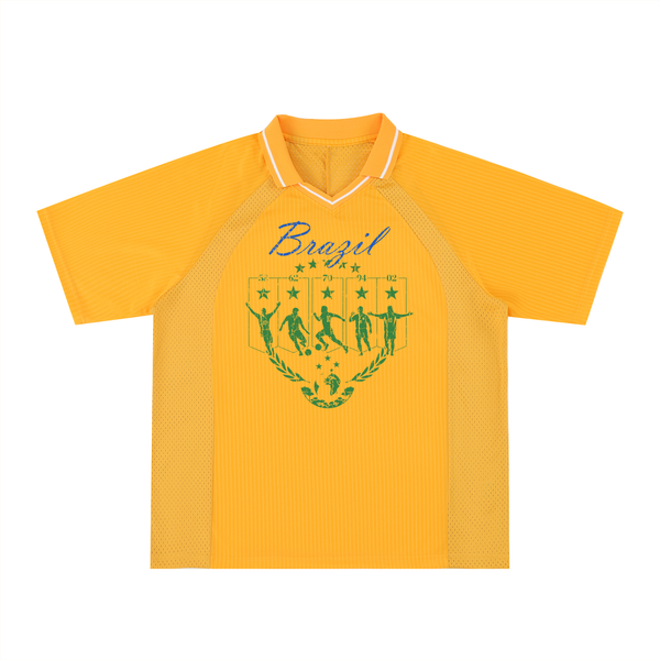 Brazil Striped V-Neck Jersey