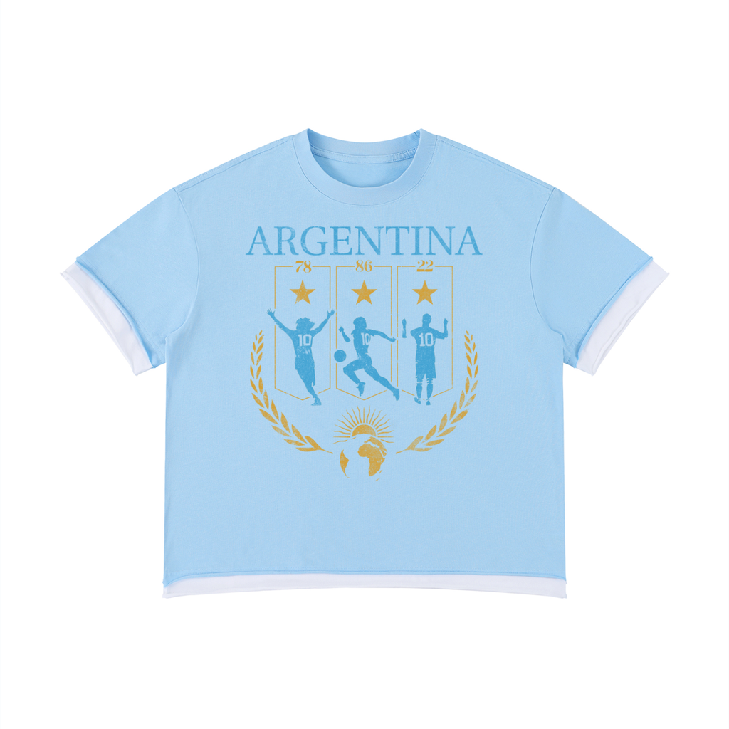 Messi Legend Argentina Dual-Tone Boxy Tee